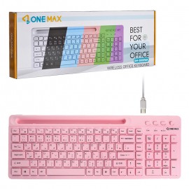 کیبورد بی سیم/ بلوتوث شارژی وان مکس (ONE MAX) مدل OM-3000WA