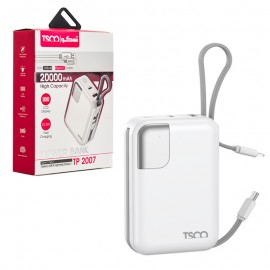 پاوربانک + دو کابل همراه تسکو (TSCO) مدل TP 2007 ظرفیت 20000mAh
