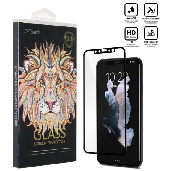محافظ گلس صفحه نمایش 5D مناسب برای گوشی Iphone X سفید