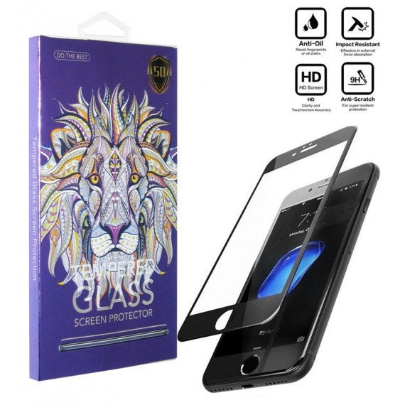 محافظ گلس صفحه نمایش 5D مناسب برای گوشی Iphone 8 Plus مشکی