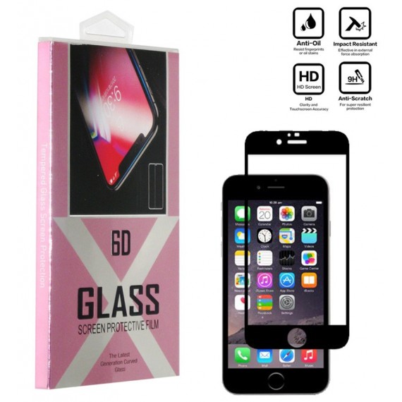 محافظ گلس صفحه نمایش 6D مناسب برای گوشی Iphone 6 سفید