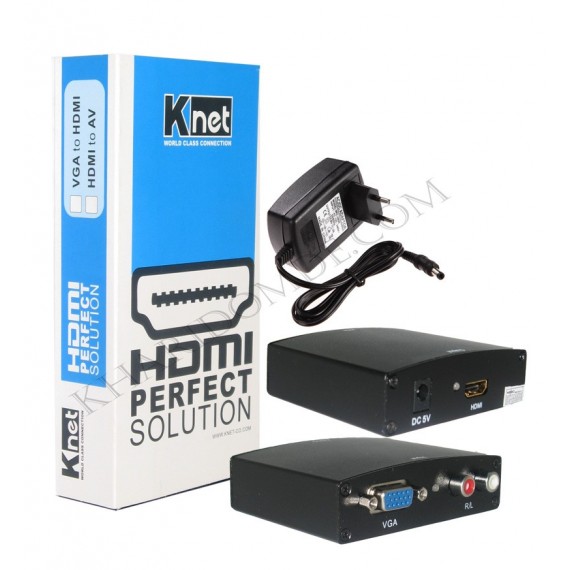 تبدیل VGA به HDMI همراه با آداپتور Knet