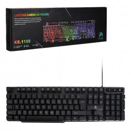 کیبورد گیمینگ سیم دار بک لایت RGB پی نت (P-net) مدل KB.1100
