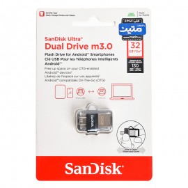 فلش OTG Micro سن دیسک (SanDisk) مدل 32GB Ultra Dual Drive m3.0 USB 3.0 گارانتی متین