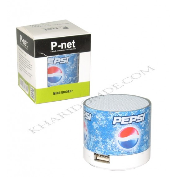 اسپیکر شارژی رم خور فلش خور P-net طرح نوشابه Pepsi