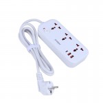رابط و چند راهی برق + سه پورت USB هیسکا (HISKA) مدل CH-5511