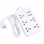 رابط و چند راهی برق + شش پورت USB هیسکا (HISKA) مدل CH-5521