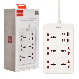 رابط و چند راهی برق + شش پورت USB هیسکا (HISKA) مدل CH-5521