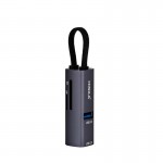 هاب 3 پورت USB 3.0 و رابط تایپ سی 5in1 هیسکا (HISKA) مدل HR-52