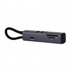 هاب 5 پورت USB 3.0 و رابط تایپ سی 7in1 هیسکا (HISKA) مدل HR-53