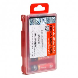 باتری نیم قلمی شارژی تایپ سی (Type-C) هیسکا (HISKA) مدل Li-ion-AAA H16-AAA2 1.5V 250mAh (بسته 2 عددی)