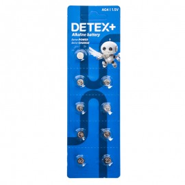 باتری سکه ای دیتکس پلاس (+DETEX) مدل Alkaline LR626 1.5V AG4 (کارتی 10 تایی)