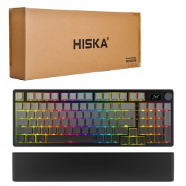 کیبورد گیمینگ بک لایت RGB سه حالته (سیم دار/ بی سیم/ بلوتوثی) هیسکا (HISKA) مدل HX-KEG450