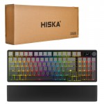 کیبورد گیمینگ بک لایت RGB سه حالته (سیم دار/ بی سیم/ بلوتوثی) هیسکا (HISKA) مدل HX-KEG450