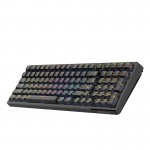 کیبورد گیمینگ بک لایت RGB سه حالته (سیم دار/ بی سیم/ بلوتوثی) هیسکا (HISKA) مدل HX-KEG460