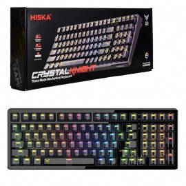 کیبورد گیمینگ بک لایت RGB سه حالته (سیم دار/ بی سیم/ بلوتوثی) هیسکا (HISKA) مدل HX-KEG460
