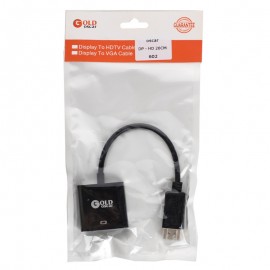 کابل تبدیل DisplayPort To HDMI گلد اسکار (GOLD oscar) طول 20 سانتی متر مدل 602