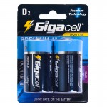 باتری بزرگ سایز D گیگاسل (Gigacell) مدل PREMIUM Alkaline 1.5V D2 LR20 (کارتی 2 تایی)