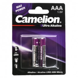 باتری نیم قلمی کملیون (Camelion) مدل Ultra Alkaline LR03-BP2UT AM4 Micro AAA (کارتی 2 تایی)
