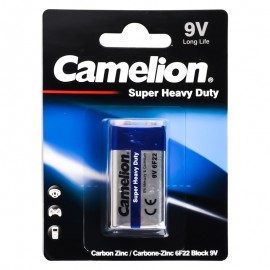 باتری کتابی کملیون (Camelion) مدل Super Heavy Duty 6F22-BP1B Block 9V (کارتی)