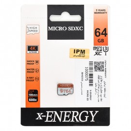 رم موبایل ایکس انرژی (x-ENERGY) مدل 64GB MicroSDXC 100MB/s 600X