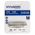 هارد SSD اکسترنال دوسر (Type-C & Type-A) هیوندای (HYUNDAI) مدل USSD-H100 500MB/S USB 3.2 ظرفیت 256GB گارانتی IPM