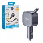 شارژر فندکی 75 وات + کابل همراه انکر (ANKER) مدل A2738 گارانتی ایستا