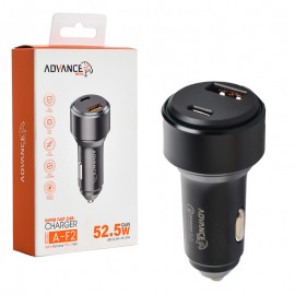 شارژر فندکی 52.5 وات دو پورت ادونس (ADVANCE) مدل A-F2