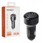شارژر فندکی 52.5 وات دو پورت ادونس (ADVANCE) مدل A-F2