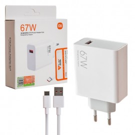 شارژر دیواری 67 وات + کابل تایپ سی (USB-A To Type-C) شیائومی (Xiaomi) مدل MDY-11-EZ گارانتی ویستا حافظه