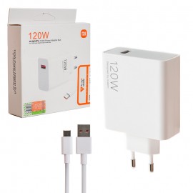 شارژر دیواری 120 وات + کابل تایپ سی (USB-A To Type-C) شیائومی (Xiaomi) مدل MDY-11-EZ گارانتی ویستا حافظه