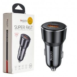 شارژر فندکی 50 وات دو پورت یسیدو (Yesido) مدل Y64