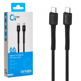کابل تایپ سی به تایپ سی (Type-C To Type-C) اکسیژن (OXYGEN) طول 1 متر مدل LX-25