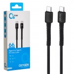 کابل تایپ سی به تایپ سی (Type-C To Type-C) اکسیژن (OXYGEN) طول 1 متر مدل LX-25