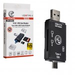 تبدیل OTG + رم ریدر 6IN1 ایکس پی (XP) مدل XP-650U