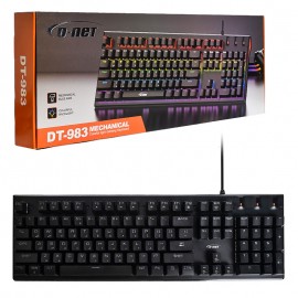 کیبورد گیمینگ سیم دار بک لایت RGB دی نت (D-net) مدل DT-983