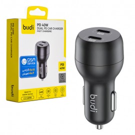 شارژر فندکی 40 وات دو پورت بودی (budi) مدل CC108RB