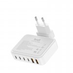 کلگی شارژر رومیزی 60 وات شش پورت بودی (budi) مدل AC318EW