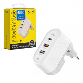 کلگی شارژر 18 وات سه پورت بودی (budi) مدل M8J315TE-WHT