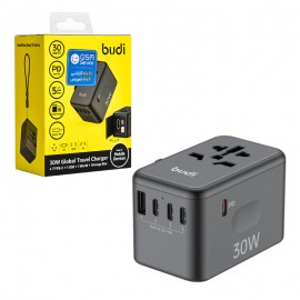 کلگی شارژر 30 وات پنج پورت بودی (budi) مدل AC355B30