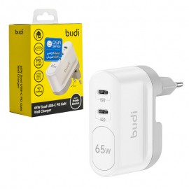 کلگی شارژر 65 وات دو پورت بودی (budi) مدل AC326REW