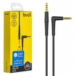 کابل 1 به 1 صدا (AUX) سری 90 درجه بودی (budi) طول 1.2 متر مدل DC150X9012B