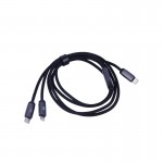 کابل 1 به 2 تایپ سی به تایپ سی/ آیفون (Type-C To Type-C & Lightning) بودی (budi) طول 1.2 متر مدل DC266TTL12B