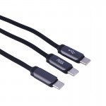 کابل 1 به 2 تایپ سی به تایپ سی (Type-C To Type-C) بودی (budi) طول 1.2 متر مدل DC266TTT12B