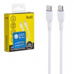 کابل تایپ سی به تایپ سی (Type-C To Type-C) بودی (budi) طول 1 متر مدل DC258TT10W