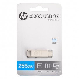 فلش دوسر (Type-C & Type-A) اچ پی (HP) مدل 256GB X206C USB3.2 TYPE-‌C OTG گارانتی آسان سرویس