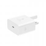 شارژر دیواری 25 وات سه شاخه اروپایی + کابل PD تایپ سی (Type-C To Type-C) سامسونگ (Samsung) مدل EP-T2510XWEGGB گارانتی هیسکا