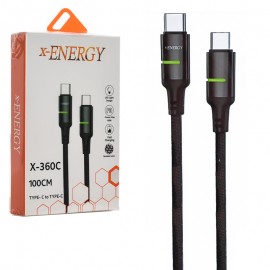 کابل تایپ سی به تایپ سی (Type-C To Type-C) ایکس انرژی (x-ENERGY) طول 1 متر مدل X-360C