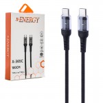کابل تایپ سی به تایپ سی (Type-C To Type-C) ایکس انرژی (x-ENERGY) طول 1 متر مدل X-365C
