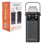 پاوربانک + 4 کابل همراه ایکس انرژی (x-ENERGY) مدل X-855 ظرفیت 50000mAh
